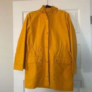 J. Crew | Mustard Yellow Utility Rain Jacket | Size XS